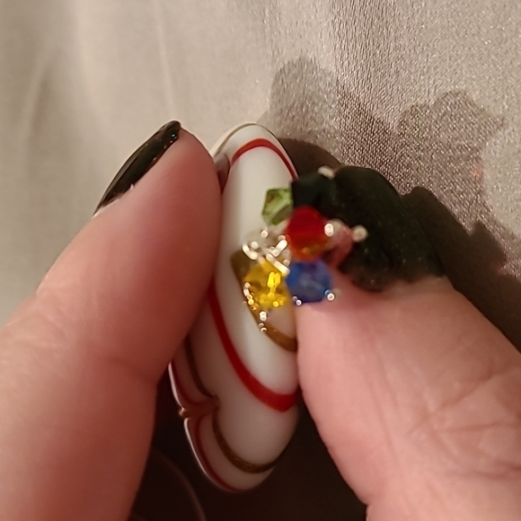 Glass circle sterling silver necklace - Picture 6 of 8